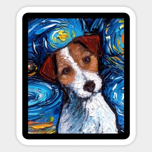 Jack Russell Night (Portrait) Sticker